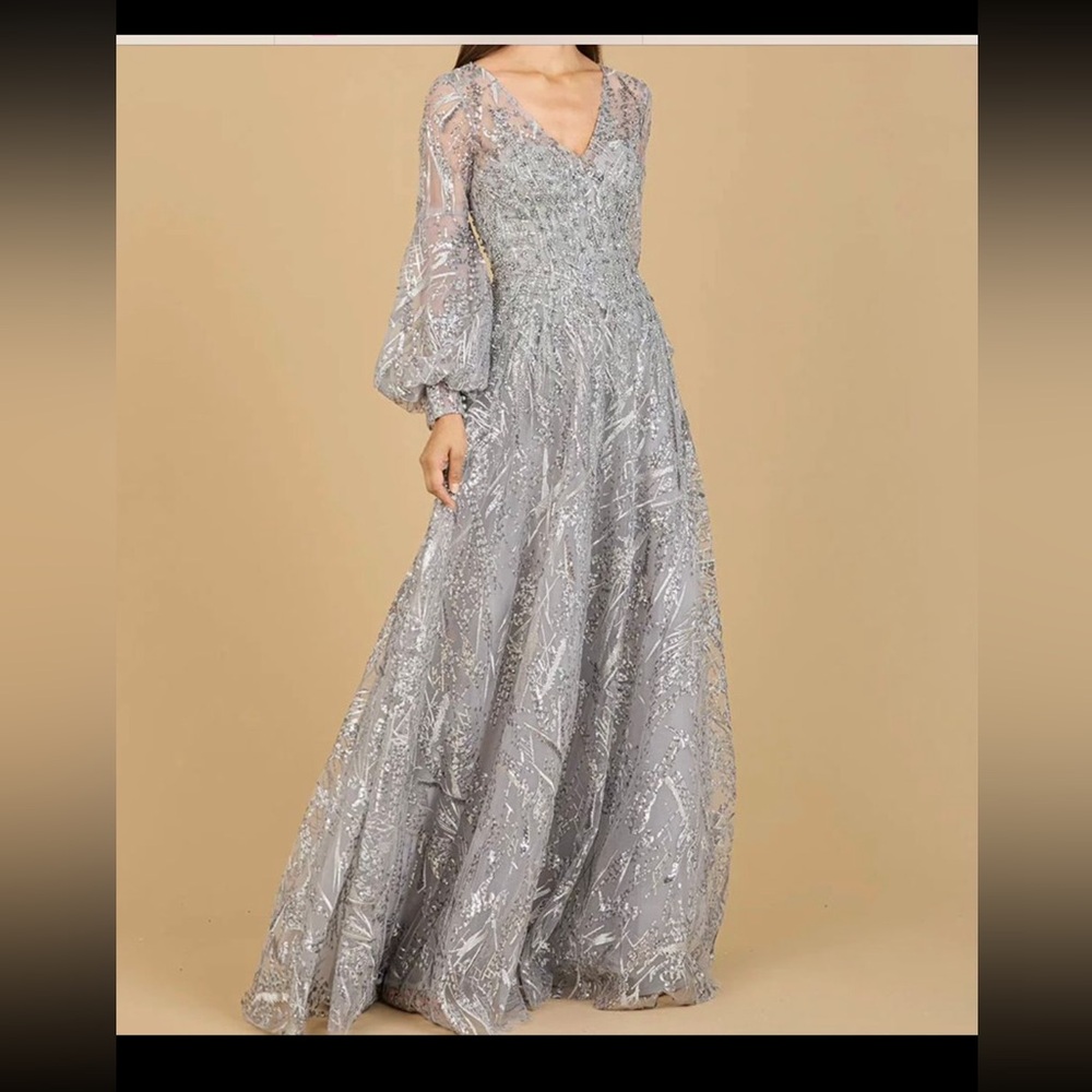 A line v neck dress